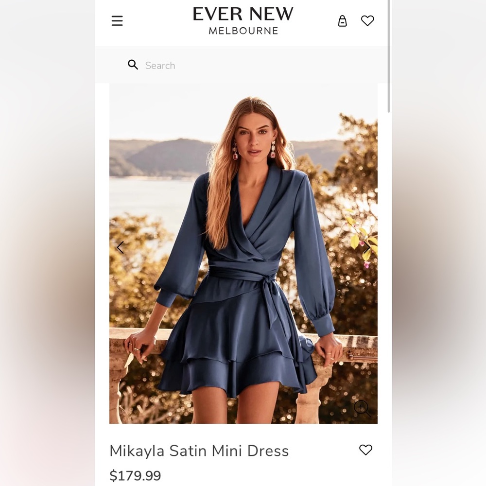 Evernew Mikayla Satin Dress Size 4